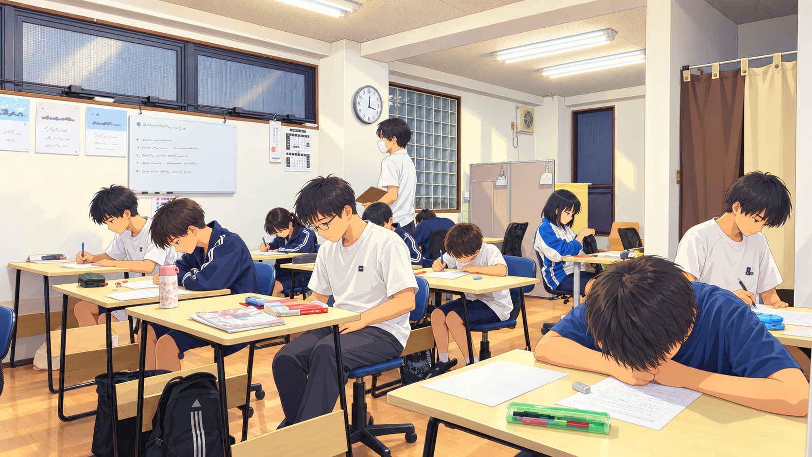授業中はみんな集中して問題に取り組んでいます